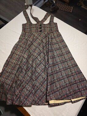 NWOT Collectif by Ada Zak Plaid Suspender Circle Skirt